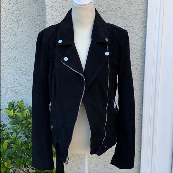 UGG Women's New Black Suede Moto Jacket Size S - Picture 2 of 6